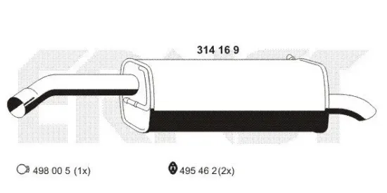 Endschalldämpfer ERNST 314169 Bild Endschalldämpfer ERNST 314169