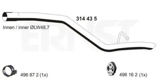 Abgasrohr ERNST 314435 Bild Abgasrohr ERNST 314435