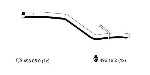 Abgasrohr hinten ERNST 314459