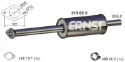 Vorschalldämpfer ERNST 315005