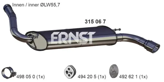 Endschalldämpfer ERNST 315067 Bild Endschalldämpfer ERNST 315067