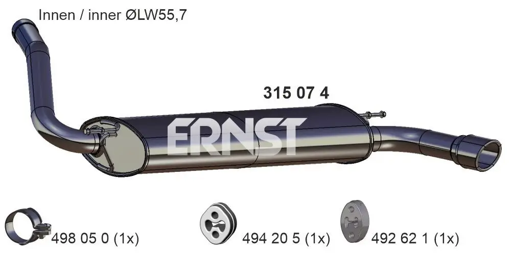 Endschalldämpfer ERNST 315074