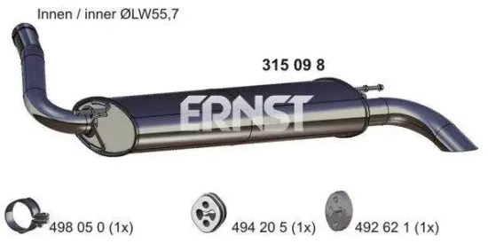 Endschalldämpfer ERNST 315098 Bild Endschalldämpfer ERNST 315098