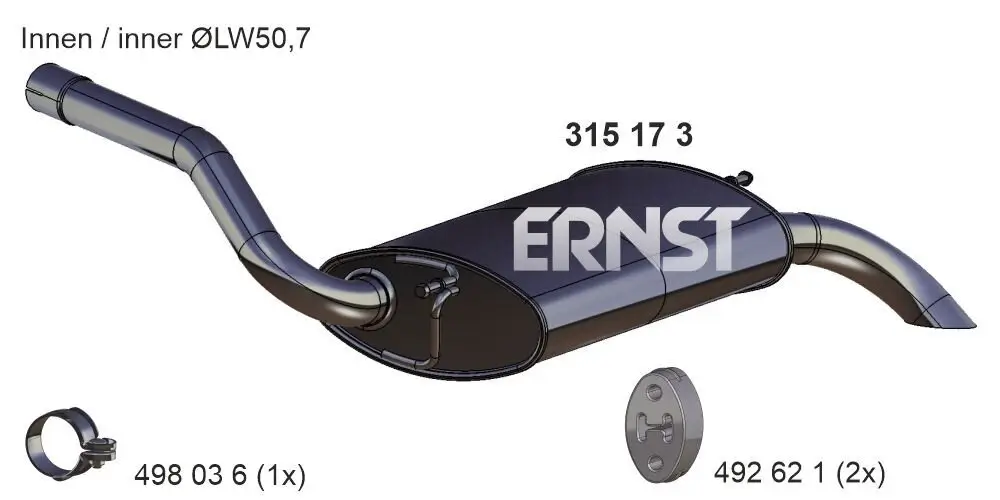 Endschalldämpfer ERNST 315173