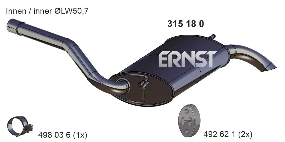 Endschalldämpfer ERNST 315180
