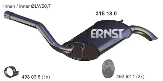 Endschalldämpfer ERNST 315180 Bild Endschalldämpfer ERNST 315180