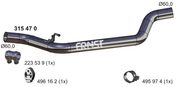 Abgasrohr Mitte ERNST 315470