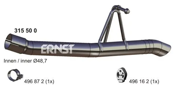 Abgasrohr hinten ERNST 315500