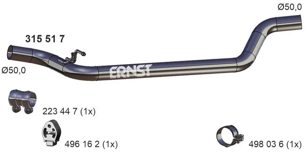 Abgasrohr Mitte ERNST 315517