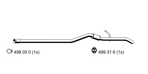 Endschalldämpfer hinten ERNST 331043