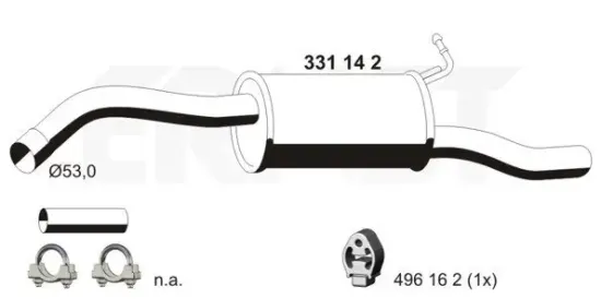Endschalldämpfer hinten ERNST 331142 Bild Endschalldämpfer hinten ERNST 331142