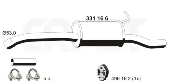 Endschalldämpfer hinten ERNST 331166 Bild Endschalldämpfer hinten ERNST 331166