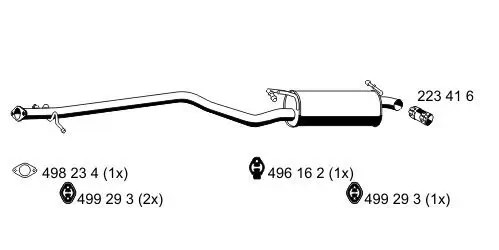 Mittelschalldämpfer ERNST 331227 Bild Mittelschalldämpfer ERNST 331227