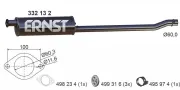 Mittelschalldämpfer ERNST 332132