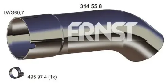 Abgasrohr ERNST 332491 Bild Abgasrohr ERNST 332491