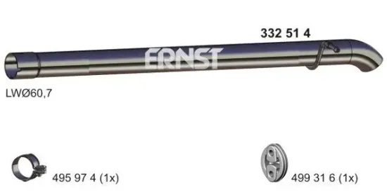 Abgasrohr hinten ERNST 332514 Bild Abgasrohr hinten ERNST 332514