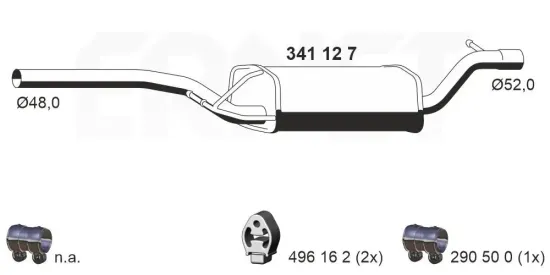 Mittelschalldämpfer ERNST 341127 Bild Mittelschalldämpfer ERNST 341127