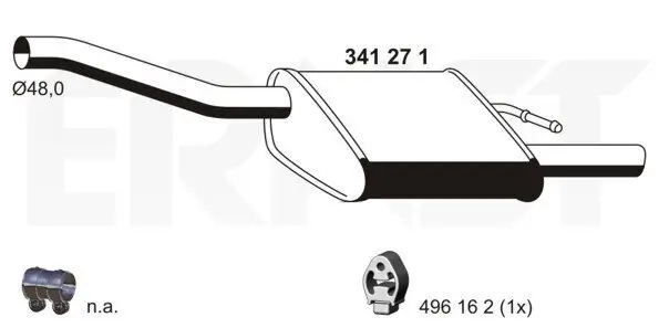 Endschalldämpfer ERNST 341271