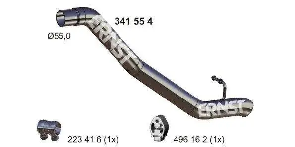 Abgasrohr hinten ERNST 341554