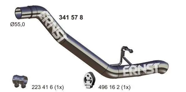 Abgasrohr hinten ERNST 341578