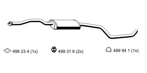 Mittelschalldämpfer ERNST 342261 Bild Mittelschalldämpfer ERNST 342261