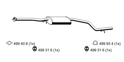 Mittelschalldämpfer ERNST 343060