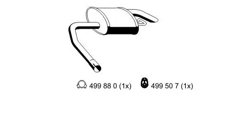 Endschalldämpfer rechts ERNST 343084