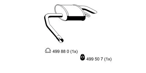 Endschalldämpfer rechts ERNST 343107 Bild Endschalldämpfer rechts ERNST 343107
