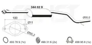 Mittelschalldämpfer ERNST 344067