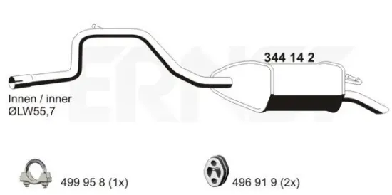 Endschalldämpfer ERNST 344142 Bild Endschalldämpfer ERNST 344142