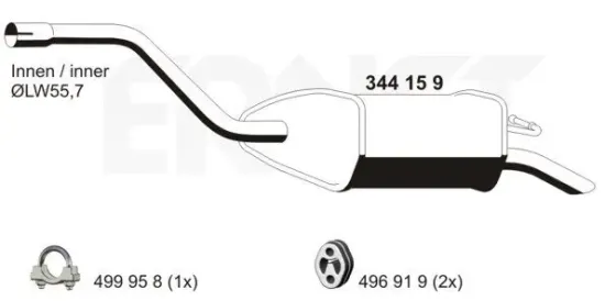 Endschalldämpfer ERNST 344159 Bild Endschalldämpfer ERNST 344159