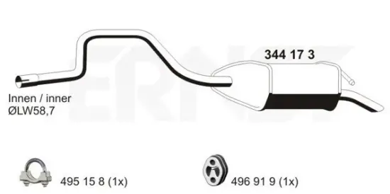 Endschalldämpfer ERNST 344173 Bild Endschalldämpfer ERNST 344173