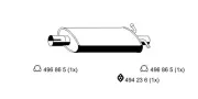 Mittelschalldämpfer ERNST 348003