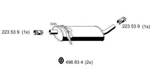 Mittelschalldämpfer ERNST 350051 Bild Mittelschalldämpfer ERNST 350051