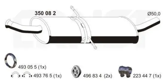 Mittelschalldämpfer ERNST 350082 Bild Mittelschalldämpfer ERNST 350082