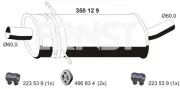 Mittelschalldämpfer ERNST 350129