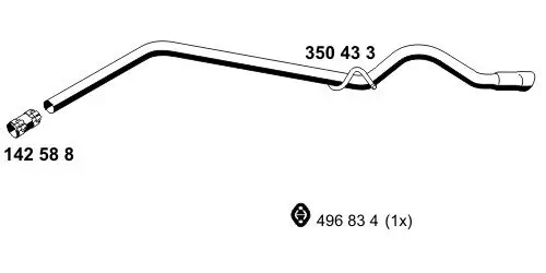 Abgasrohr hinten ERNST 350433