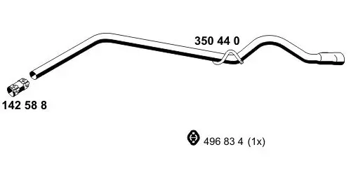 Abgasrohr hinten ERNST 350440