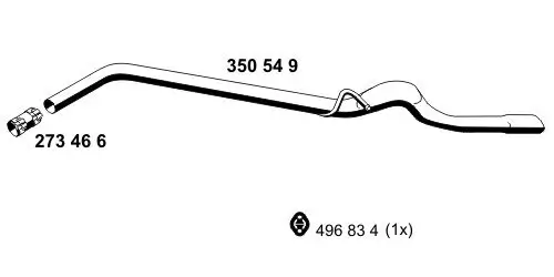 Abgasrohr hinten ERNST 350549 Bild Abgasrohr hinten ERNST 350549