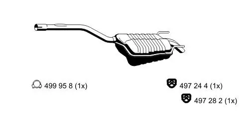 Endschalldämpfer ERNST 351140