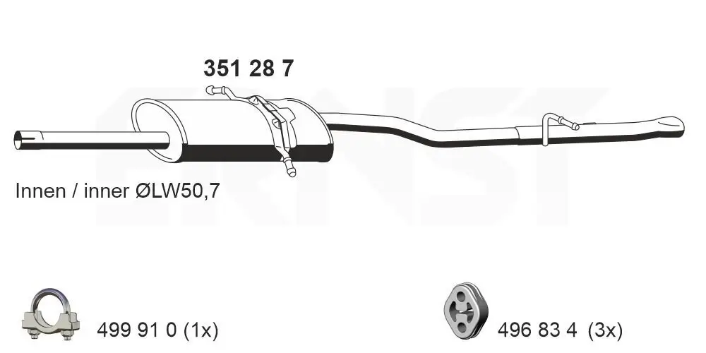 Endschalldämpfer ERNST 351287