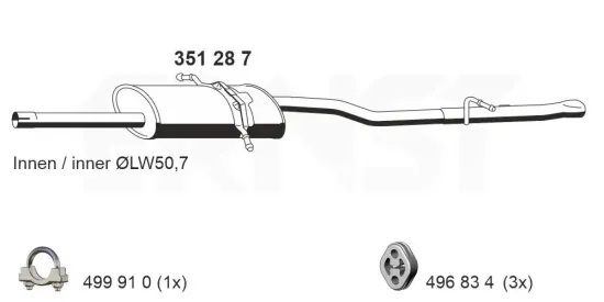 Endschalldämpfer ERNST 351287 Bild Endschalldämpfer ERNST 351287