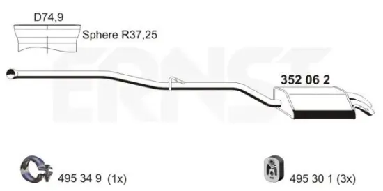 Endschalldämpfer ERNST 352062 Bild Endschalldämpfer ERNST 352062