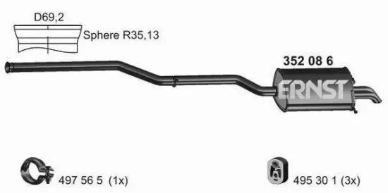 Endschalldämpfer ERNST 352086 Bild Endschalldämpfer ERNST 352086