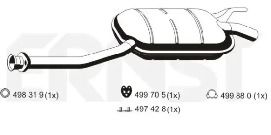 Mittelschalldämpfer ERNST 353007 Bild Mittelschalldämpfer ERNST 353007
