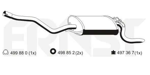 Endschalldämpfer ERNST 353014