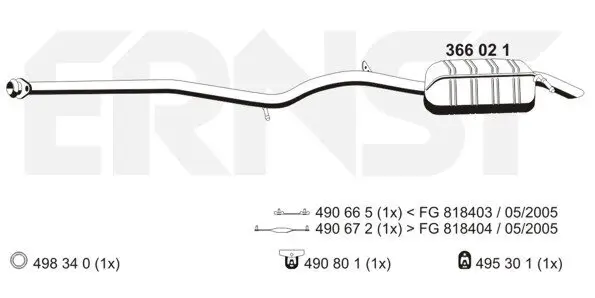 Endschalldämpfer links ERNST 366021