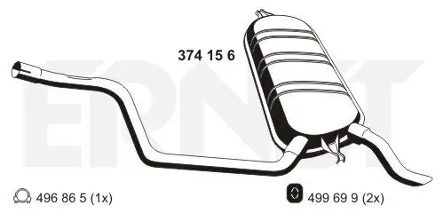 Endschalldämpfer ERNST 374156 Bild Endschalldämpfer ERNST 374156
