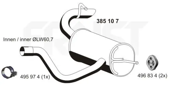 Endschalldämpfer ERNST 385107