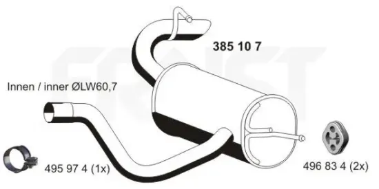 Endschalldämpfer ERNST 385107 Bild Endschalldämpfer ERNST 385107